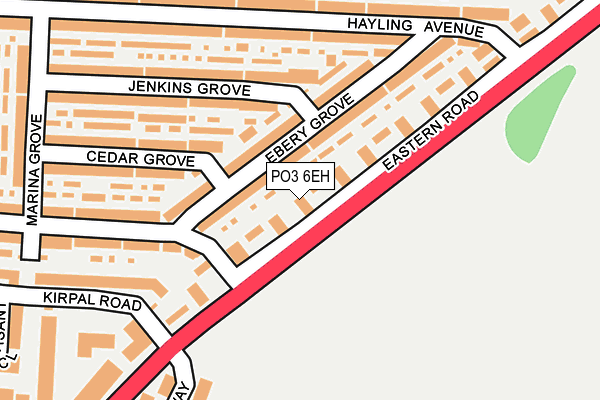 PO3 6EH map - OS OpenMap – Local (Ordnance Survey)