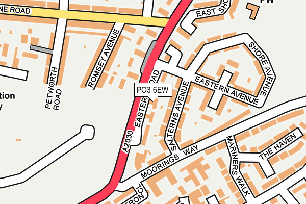 PO3 6EW map - OS OpenMap – Local (Ordnance Survey)