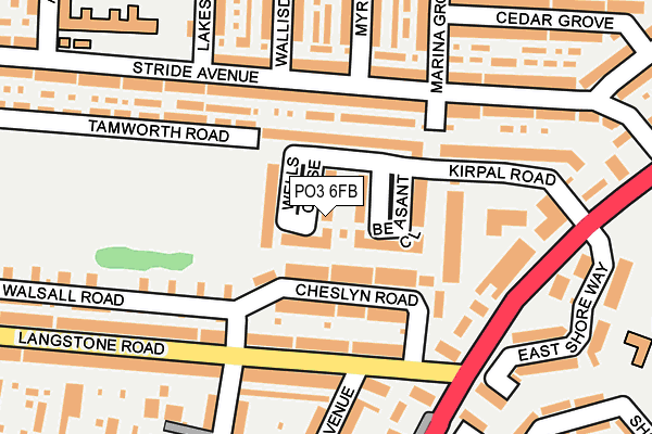 PO3 6FB map - OS OpenMap – Local (Ordnance Survey)