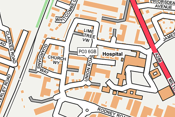 PO3 6GB map - OS OpenMap – Local (Ordnance Survey)