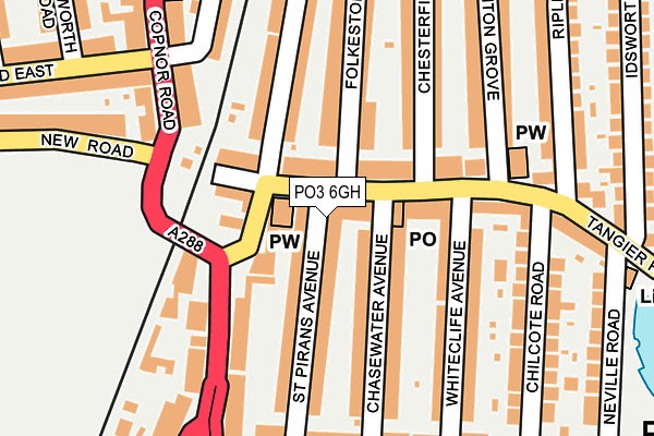 PO3 6GH map - OS OpenMap – Local (Ordnance Survey)
