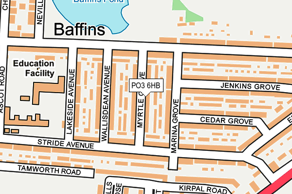 PO3 6HB map - OS OpenMap – Local (Ordnance Survey)