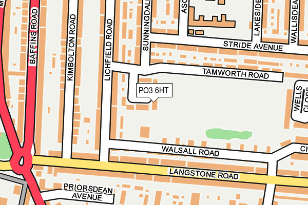 PO3 6HT map - OS OpenMap – Local (Ordnance Survey)