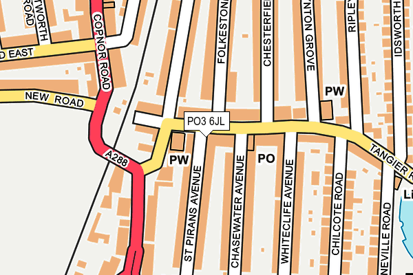 PO3 6JL map - OS OpenMap – Local (Ordnance Survey)
