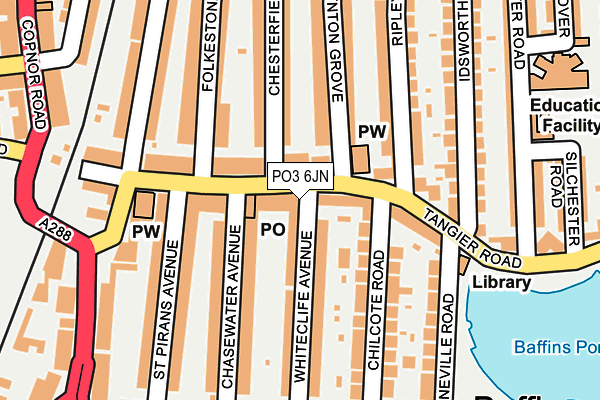 PO3 6JN map - OS OpenMap – Local (Ordnance Survey)