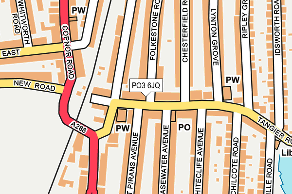 PO3 6JQ map - OS OpenMap – Local (Ordnance Survey)