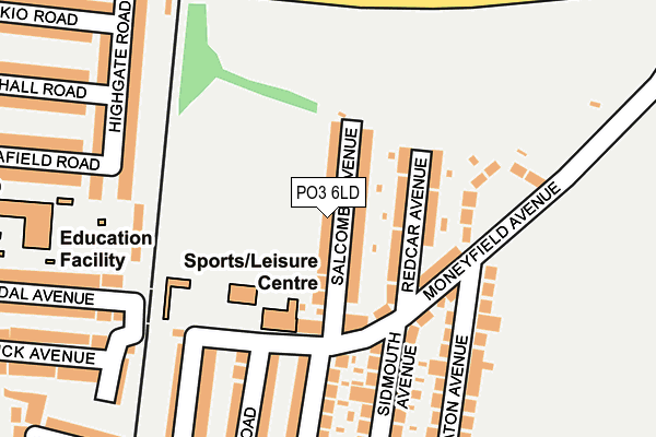 PO3 6LD map - OS OpenMap – Local (Ordnance Survey)
