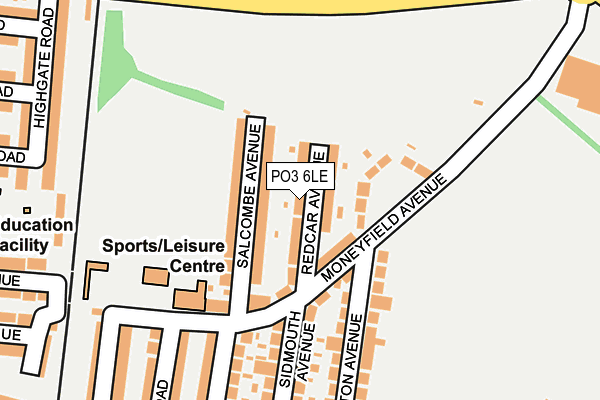 PO3 6LE map - OS OpenMap – Local (Ordnance Survey)