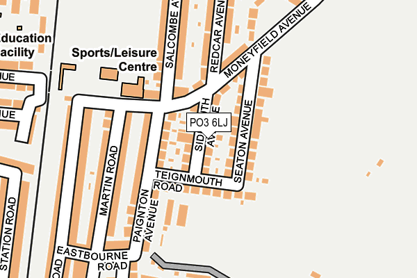 PO3 6LJ map - OS OpenMap – Local (Ordnance Survey)