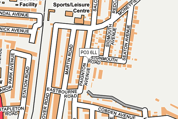 PO3 6LL map - OS OpenMap – Local (Ordnance Survey)