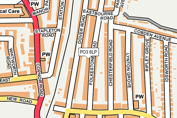 PO3 6LP map - OS OpenMap – Local (Ordnance Survey)