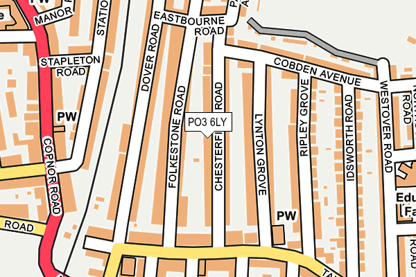PO3 6LY map - OS OpenMap – Local (Ordnance Survey)