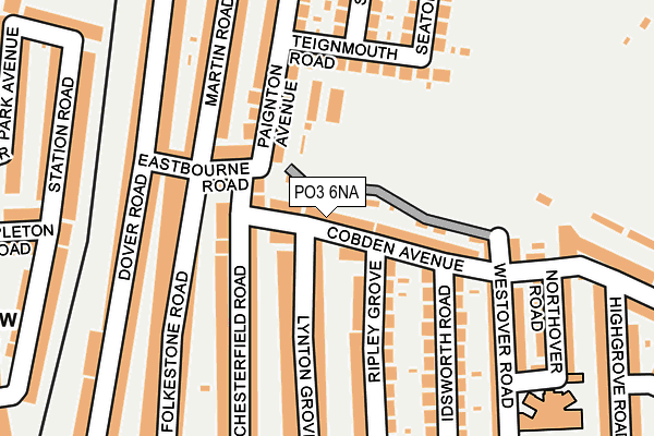 PO3 6NA map - OS OpenMap – Local (Ordnance Survey)