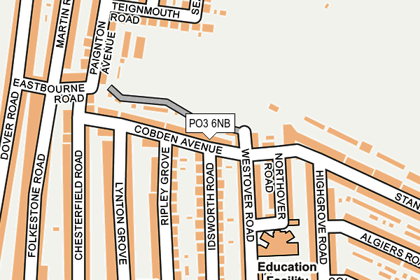 PO3 6NB map - OS OpenMap – Local (Ordnance Survey)