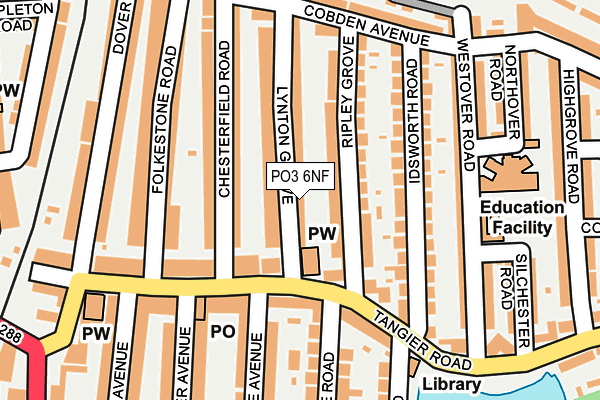 PO3 6NF map - OS OpenMap – Local (Ordnance Survey)