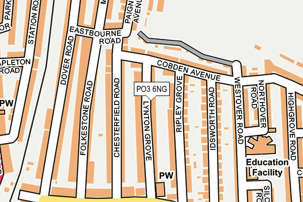 PO3 6NG map - OS OpenMap – Local (Ordnance Survey)
