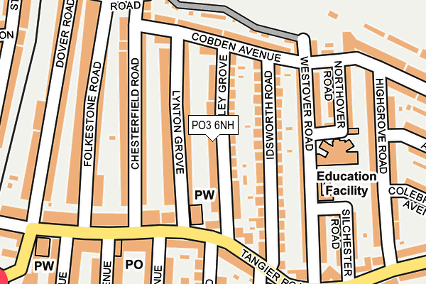 PO3 6NH map - OS OpenMap – Local (Ordnance Survey)