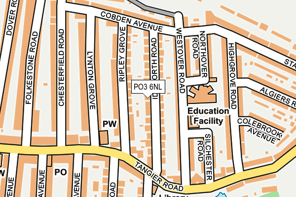 PO3 6NL map - OS OpenMap – Local (Ordnance Survey)