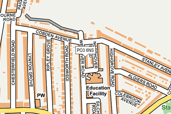 PO3 6NS map - OS OpenMap – Local (Ordnance Survey)