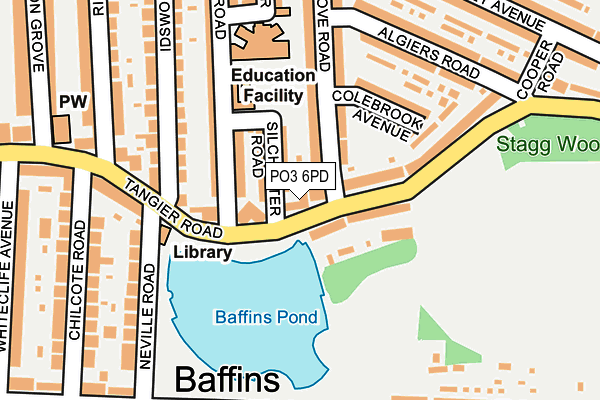 PO3 6PD map - OS OpenMap – Local (Ordnance Survey)