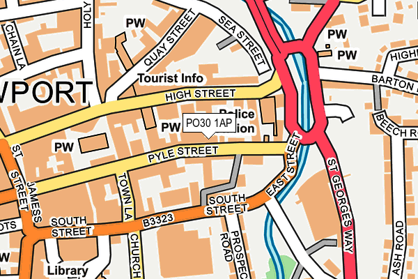 PO30 1AP map - OS OpenMap – Local (Ordnance Survey)