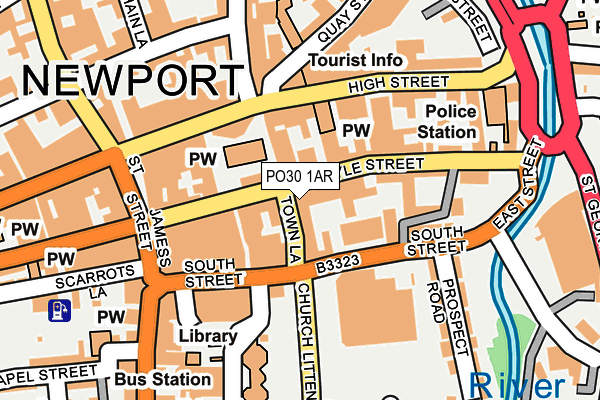 PO30 1AR map - OS OpenMap – Local (Ordnance Survey)