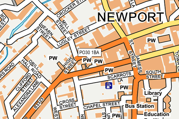 PO30 1BA map - OS OpenMap – Local (Ordnance Survey)