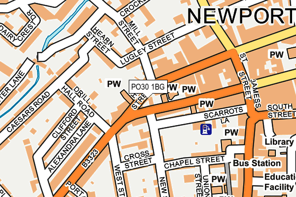 PO30 1BG map - OS OpenMap – Local (Ordnance Survey)