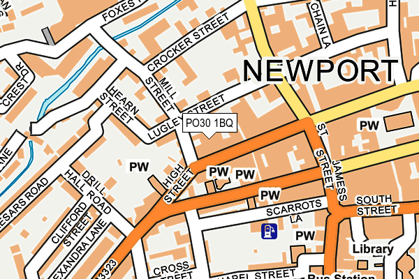 Map of THE CASTLE INN (NEWPORT) LIMITED at local scale
