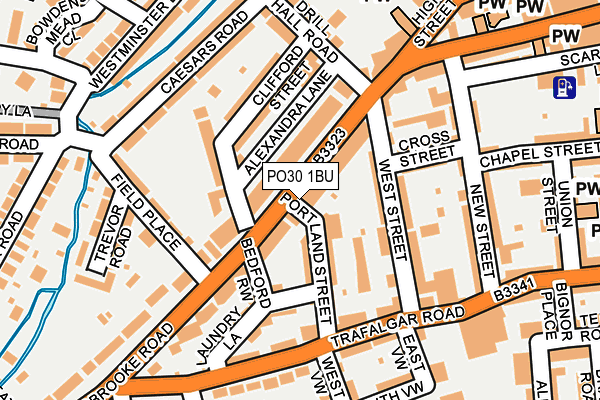 PO30 1BU map - OS OpenMap – Local (Ordnance Survey)