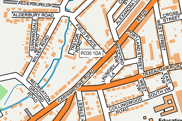 PO30 1DA map - OS OpenMap – Local (Ordnance Survey)