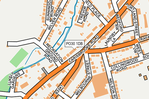 PO30 1DB map - OS OpenMap – Local (Ordnance Survey)