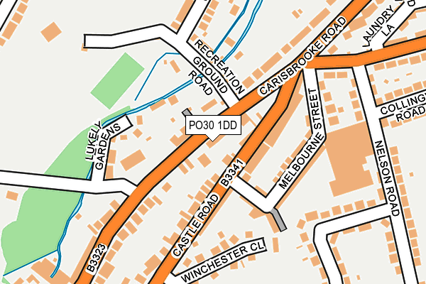 PO30 1DD map - OS OpenMap – Local (Ordnance Survey)