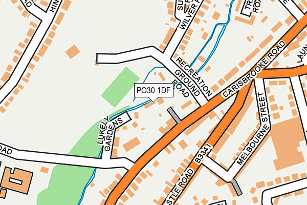 PO30 1DF map - OS OpenMap – Local (Ordnance Survey)