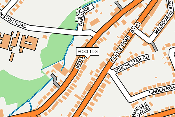 PO30 1DG map - OS OpenMap – Local (Ordnance Survey)