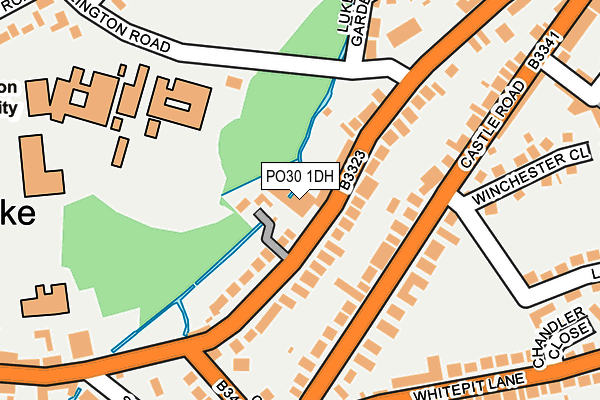 PO30 1DH map - OS OpenMap – Local (Ordnance Survey)