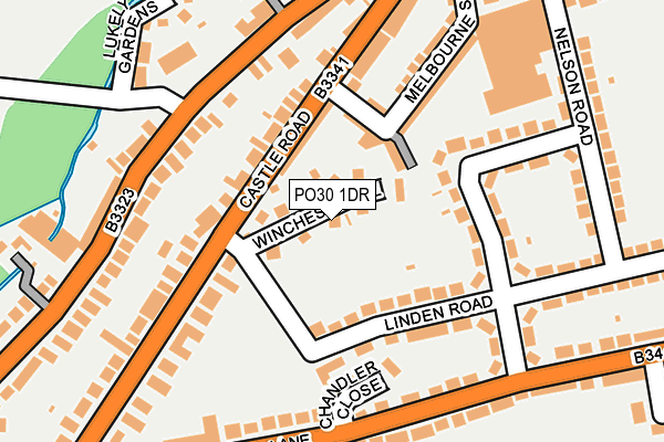 PO30 1DR map - OS OpenMap – Local (Ordnance Survey)