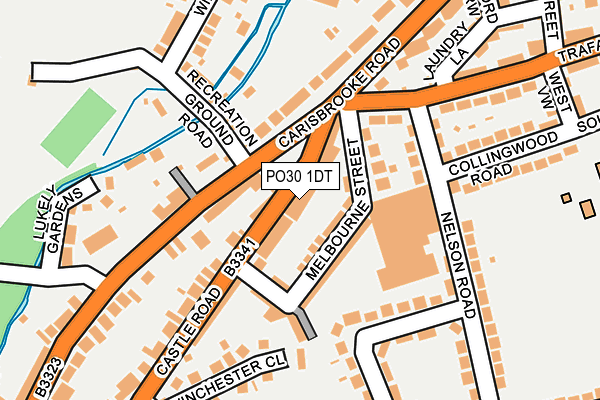 PO30 1DT map - OS OpenMap – Local (Ordnance Survey)