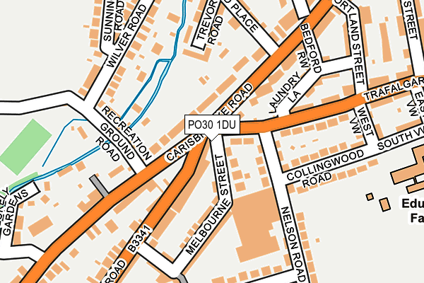 PO30 1DU map - OS OpenMap – Local (Ordnance Survey)