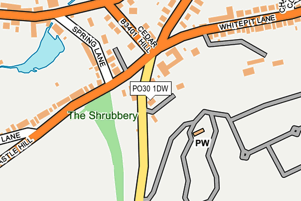 PO30 1DW map - OS OpenMap – Local (Ordnance Survey)