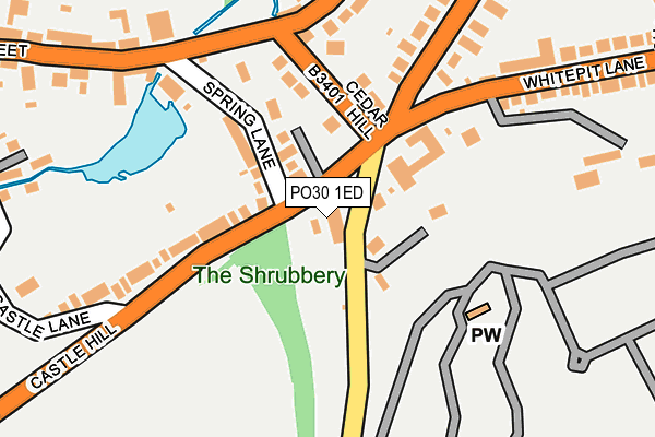 PO30 1ED map - OS OpenMap – Local (Ordnance Survey)