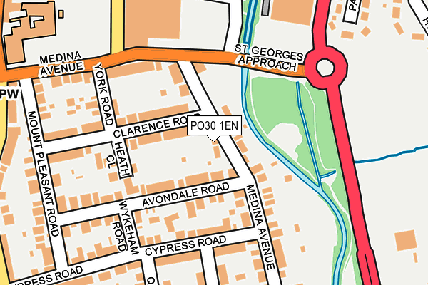 PO30 1EN map - OS OpenMap – Local (Ordnance Survey)