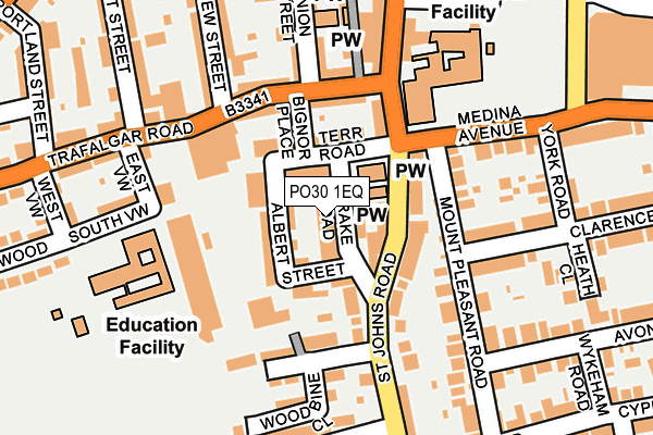 PO30 1EQ map - OS OpenMap – Local (Ordnance Survey)