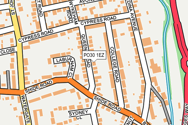 PO30 1EZ map - OS OpenMap – Local (Ordnance Survey)