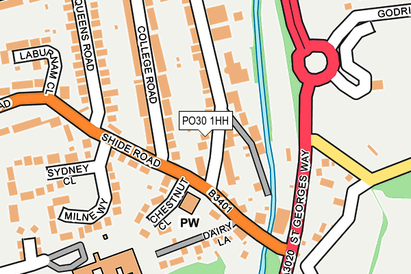 PO30 1HH map - OS OpenMap – Local (Ordnance Survey)