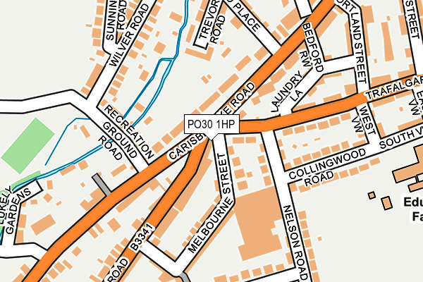 PO30 1HP map - OS OpenMap – Local (Ordnance Survey)