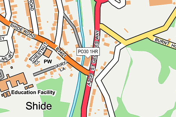 PO30 1HR map - OS OpenMap – Local (Ordnance Survey)