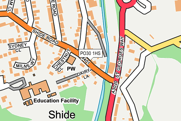 PO30 1HS map - OS OpenMap – Local (Ordnance Survey)