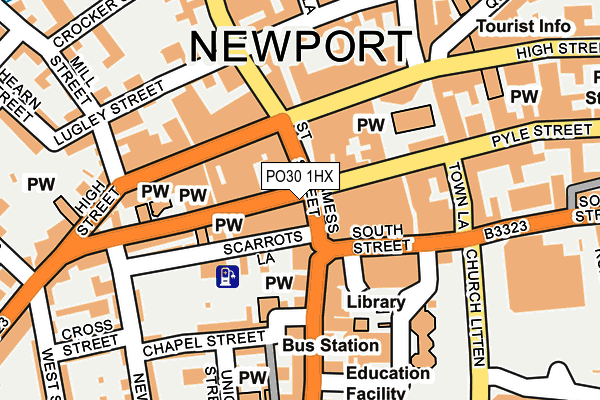 PO30 1HX map - OS OpenMap – Local (Ordnance Survey)