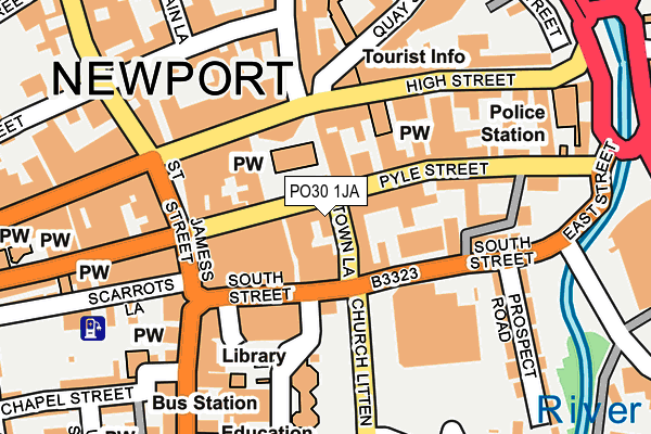 PO30 1JA map - OS OpenMap – Local (Ordnance Survey)